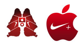 苹果和耐克的红色系列PNG图标